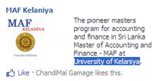 MAF Kelaniya University of Kelaniya