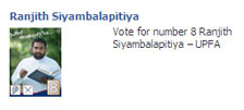 Vote for number 8 Ranjith Siyambalapitiya