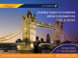 London form Colombo Via Del Jet airways