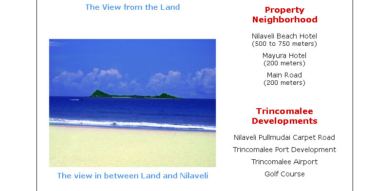 The view form the land