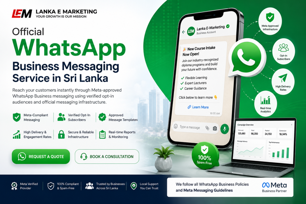 Official WhatsApp Business Messaging Service in Sri Lanka