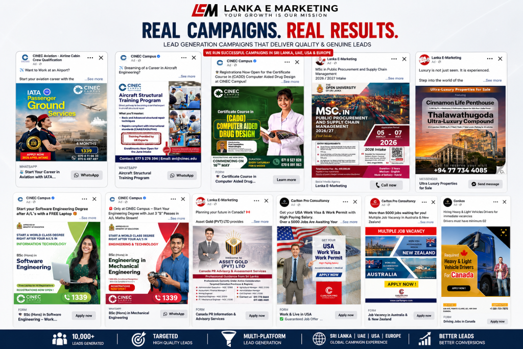 Real Campaign Real Lead Results