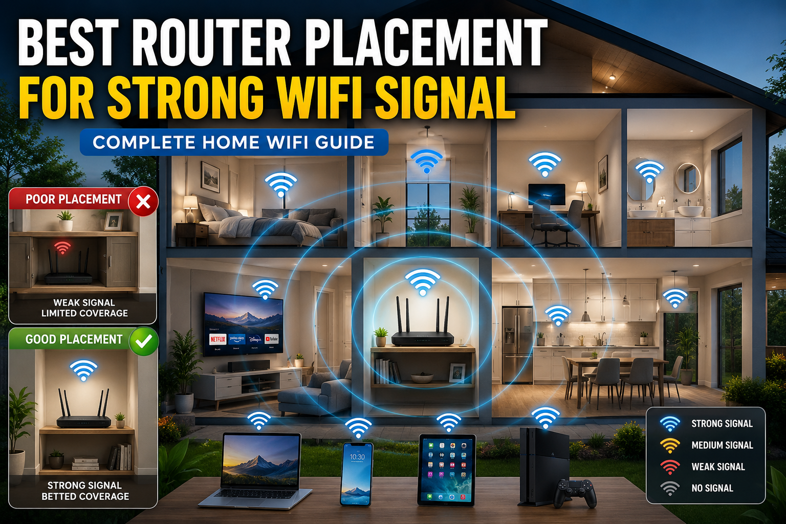 Best Router Placement for Strong WiFi Signal: Complete Home Guide