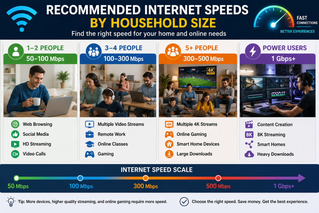 Recommended Internet Speeds by Household Size