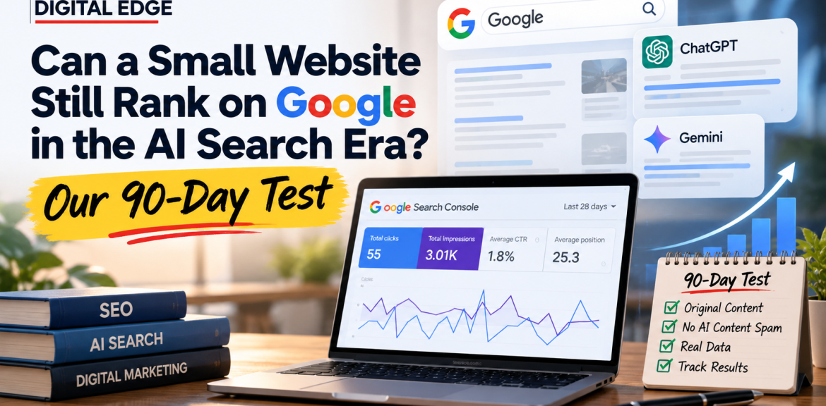 Can a small website rank on Google in the AI search era? 90-day SEO experiment
