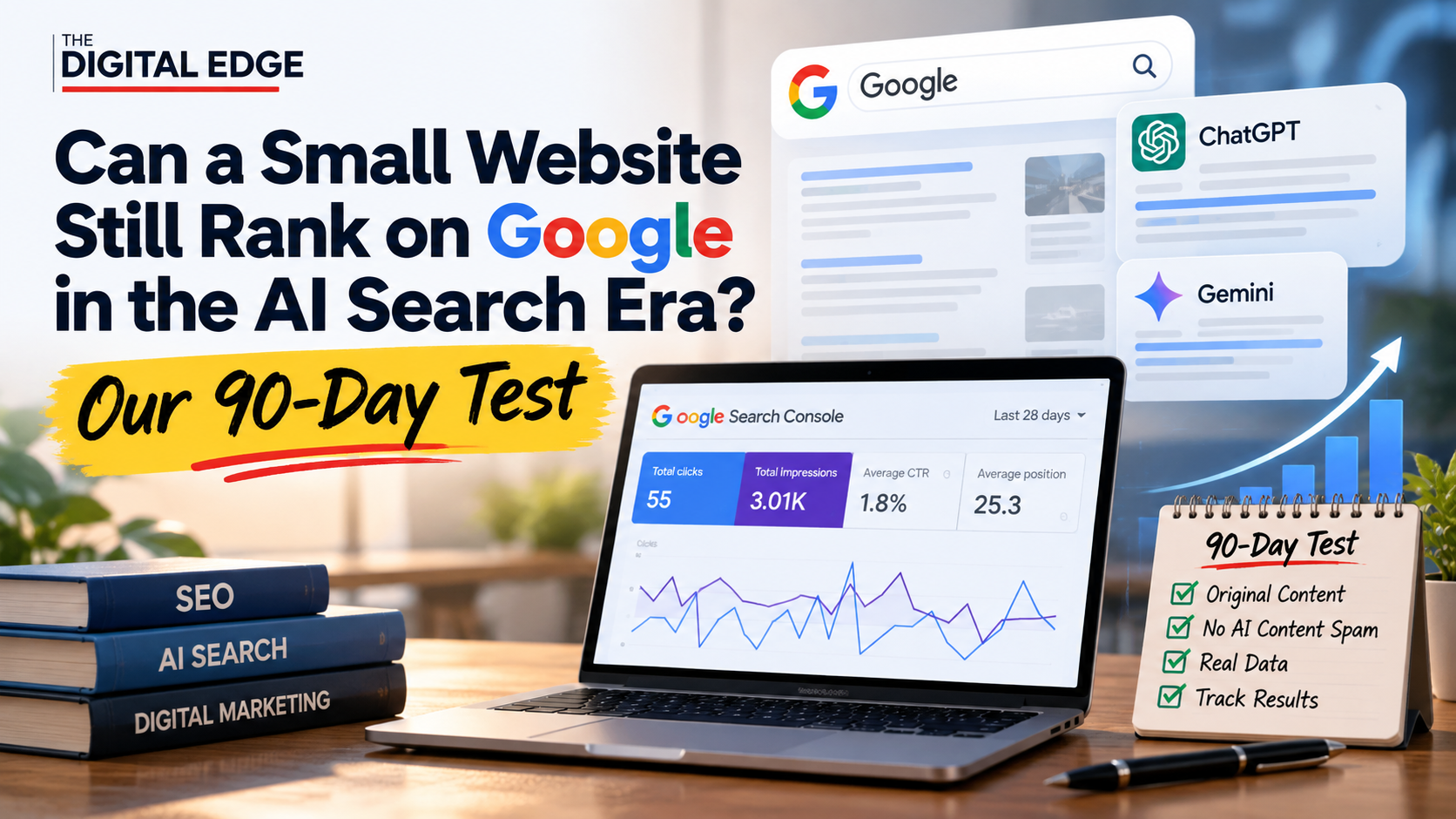 Can a small website rank on Google in the AI search era? 90-day SEO experiment