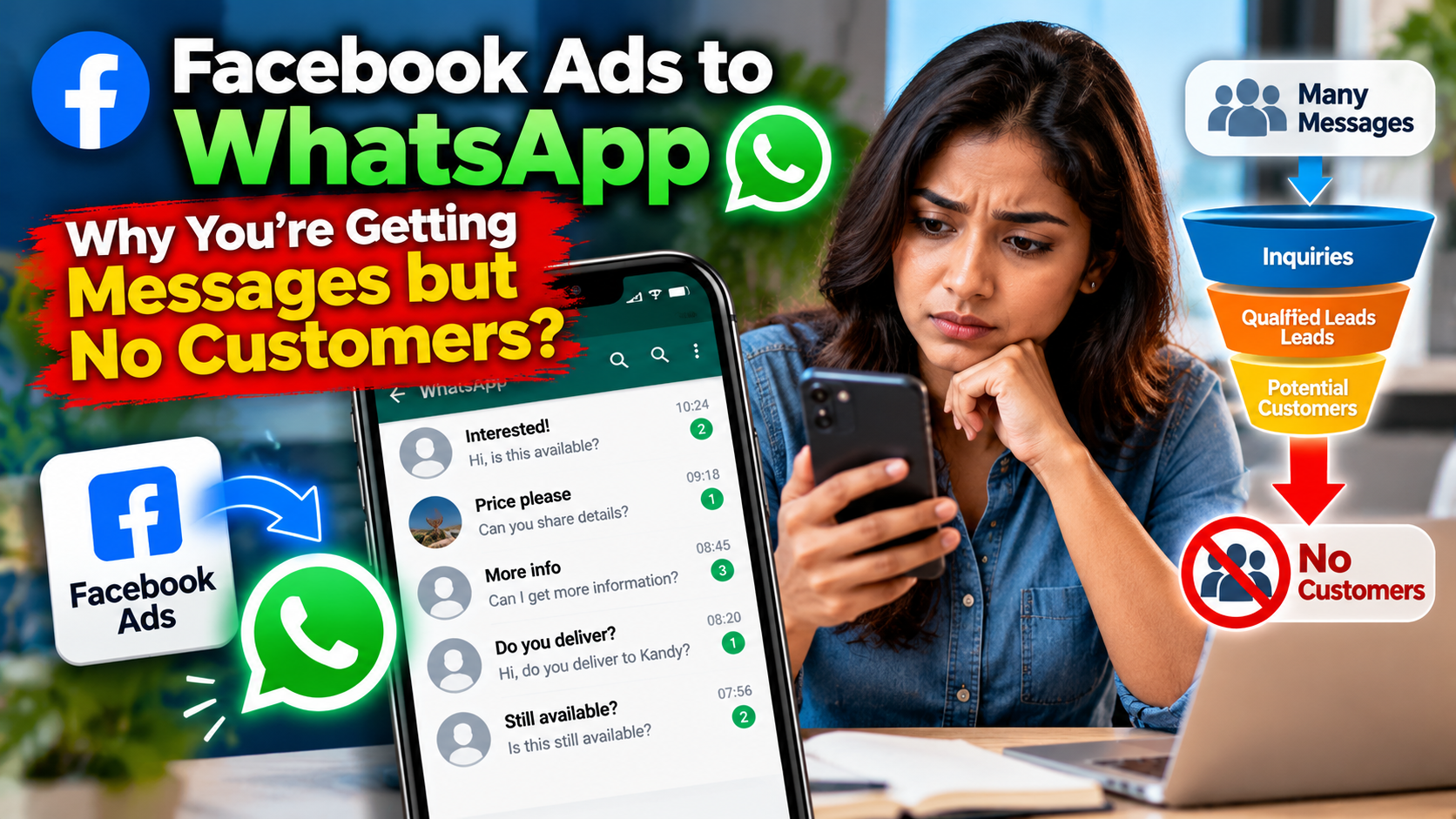 Facebook Ads to WhatsApp: Messages but No Sales